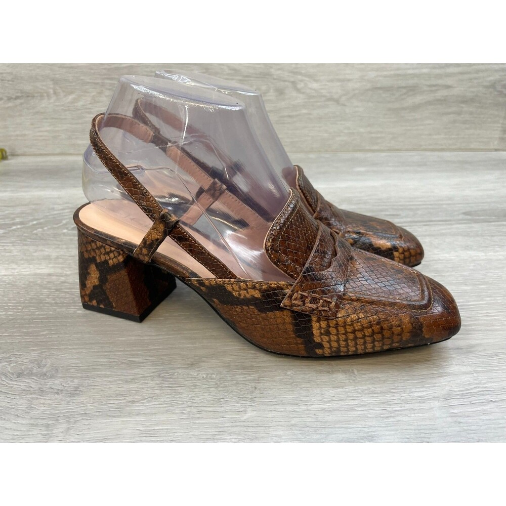 J. Crew Brown Heels with Chunky Block Design